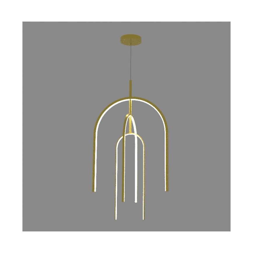 Zambelis 1931 - Himmennettävä LED-kattokruunu johdossa LED/80W/230V kulta