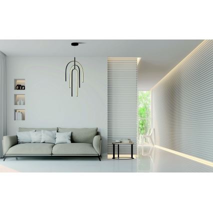 Zambelis 1932 - Himmennettävä LED-kattokruunu johdossa LED/80W/230V musta