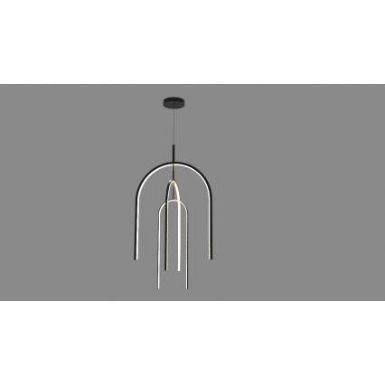 Zambelis 1932 - Himmennettävä LED-kattokruunu johdossa LED/80W/230V musta