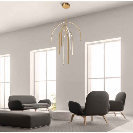Zambelis 1933 - Himmennettävä LED-kattokruunu johdossa LED/96W/230V kulta