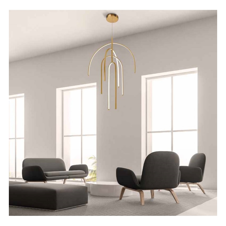 Zambelis 1933 - Himmennettävä LED-kattokruunu johdossa LED/96W/230V kulta