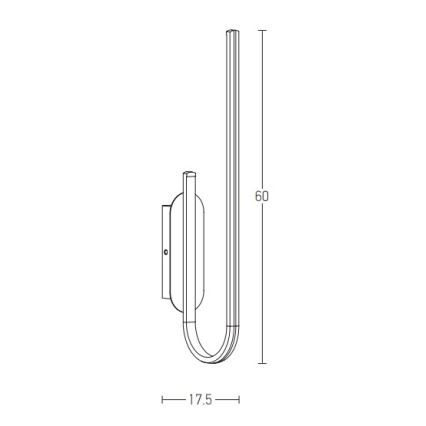 Zambelis 1936 - Himmennettävä LED-seinävalaisin LED/18W/230V musta