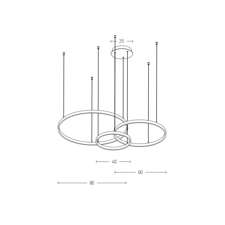 Zambelis 1956 - LED-kattokruunu johdossa LED/136W/230V kulta