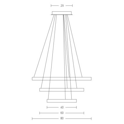 Zambelis 2009 - Himmennettävä LED-kattokruunu johdossa LED/112W/230V kulta