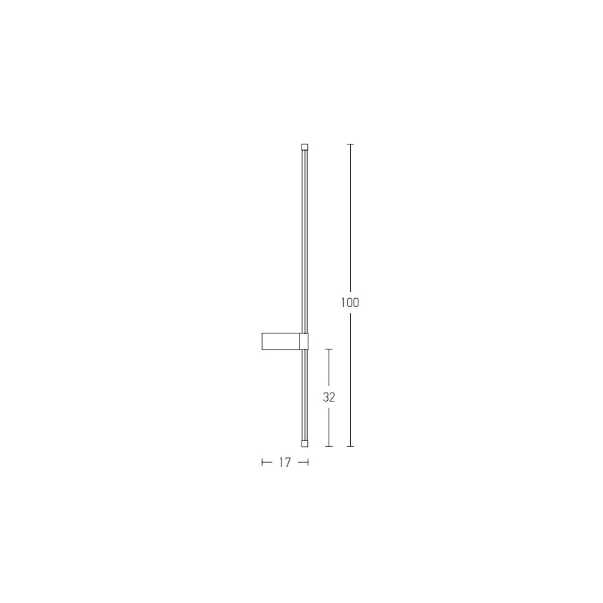 Zambelis 20116 - LED-seinävalaisin LED/20W/230V musta