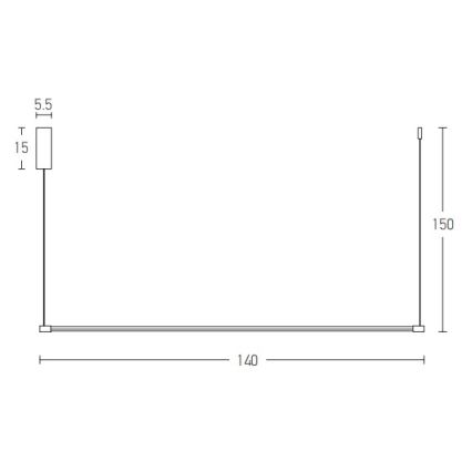 Zambelis 20119 - LED-kattokruunu johdossa LED/20W/230V musta