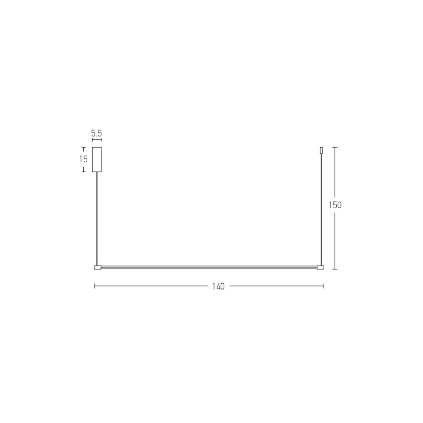 Zambelis 20119 - LED-kattokruunu johdossa LED/20W/230V musta