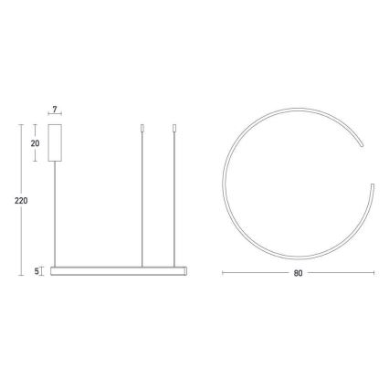 Zambelis 2012 - Himmennettävä LED-kattokruunu johdossa LED/40W/230V kulta