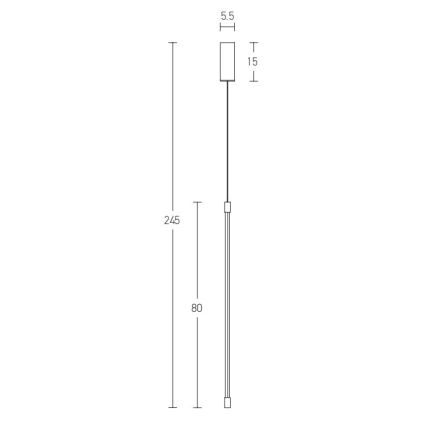 Zambelis 20121 - LED-kattokruunu johdossa LED/12W/230V musta