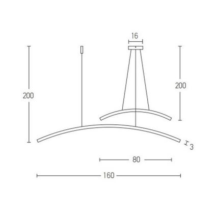 Zambelis 20129 - Himmennettävä LED-kattokruunu johdossa LED/48W/230V valkoinen