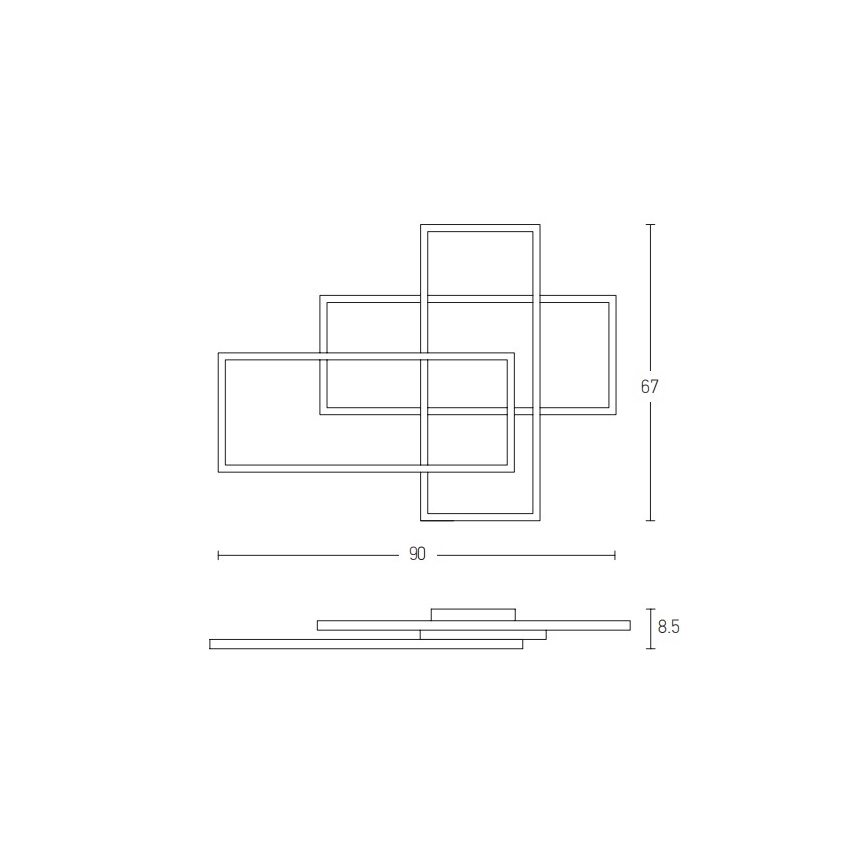 Zambelis 2020 - LED-himmennyskattokruunu LED/55W/230V musta