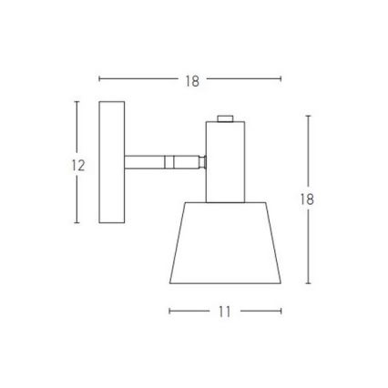 Zambelis 20218 - Seinäkohdevalo 1xE14/25W/230V valkoinen