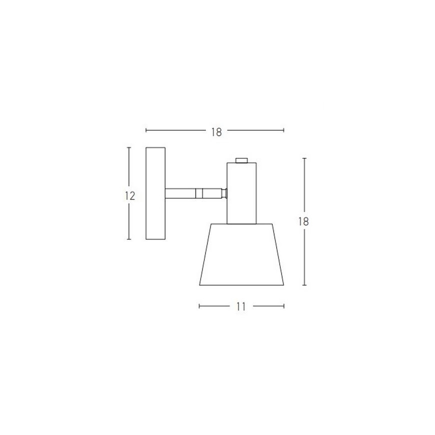 Zambelis 20219 - Seinäkohdevalo 1xE14/25W/230V harmaa
