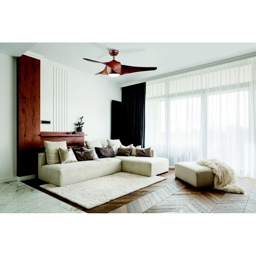 Zambelis 20256 - LED Kattotuuletin LED/15W/230V 3000/4000/6000 kirsikka + kauko-ohjaus