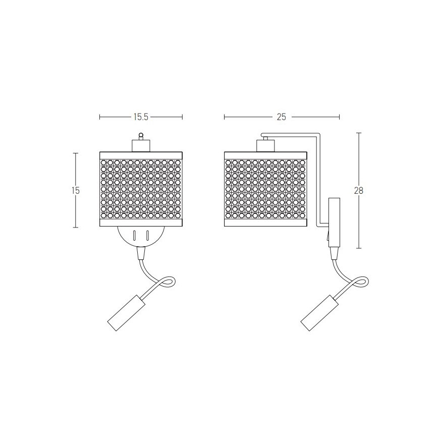 Zambelis 20355 - LED-seinävalaisin 1xE27/40W + LED/3W/230V rottinki
