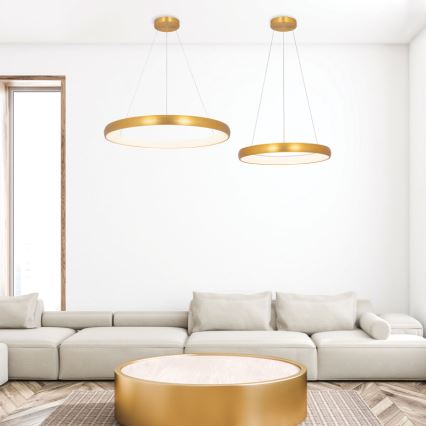 Zambelis 2046 - Himmennettävä LED-kattokruunu johdossa LED/30W/230V halkaisija 40 cm kulta