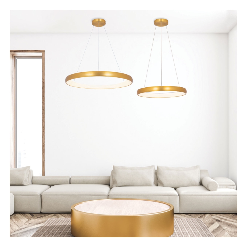 Zambelis 2046 - Himmennettävä LED-kattokruunu johdossa LED/30W/230V halkaisija 40 cm kulta