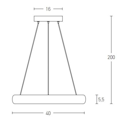 Zambelis 2047 - Himmennettävä LED-kattokruunu johdossa LED/30W/230V halkaisija 40 cm ruskea