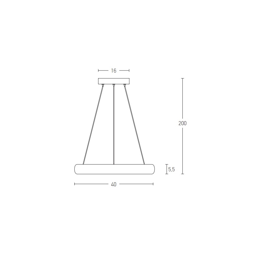 Zambelis 2047 - Himmennettävä LED-kattokruunu johdossa LED/30W/230V halkaisija 40 cm ruskea