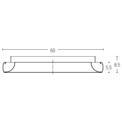 Zambelis 2048 - Himmennettävä LED-kattovalaisin LED/50W/230V halkaisija 60 cm musta
