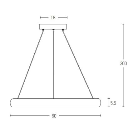 Zambelis 2055 - Himmennettävä LED-kattokruunu johdossa LED/50W/230V halkaisija 60 cm ruskea