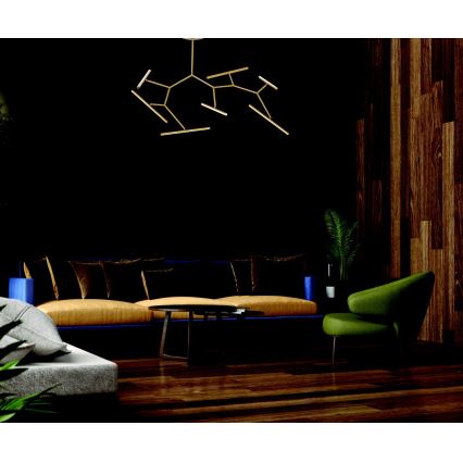 Zambelis 2073 - Himmennettävä LED-riipuskattokruunu LED/68W/230V kulta