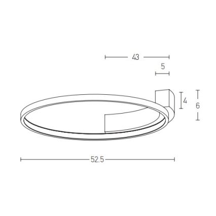 Zambelis 2077 - LED-seinävalaisin LED/31W/230V halkaisija 52,5 cm valkoinen