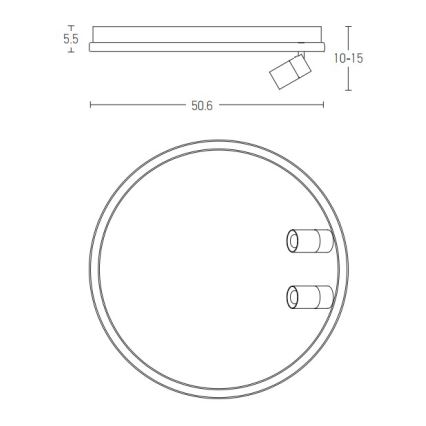 Zambelis 22015 - Himmennettävä LED-kattovalaisin LED/71W/230V valkoinen