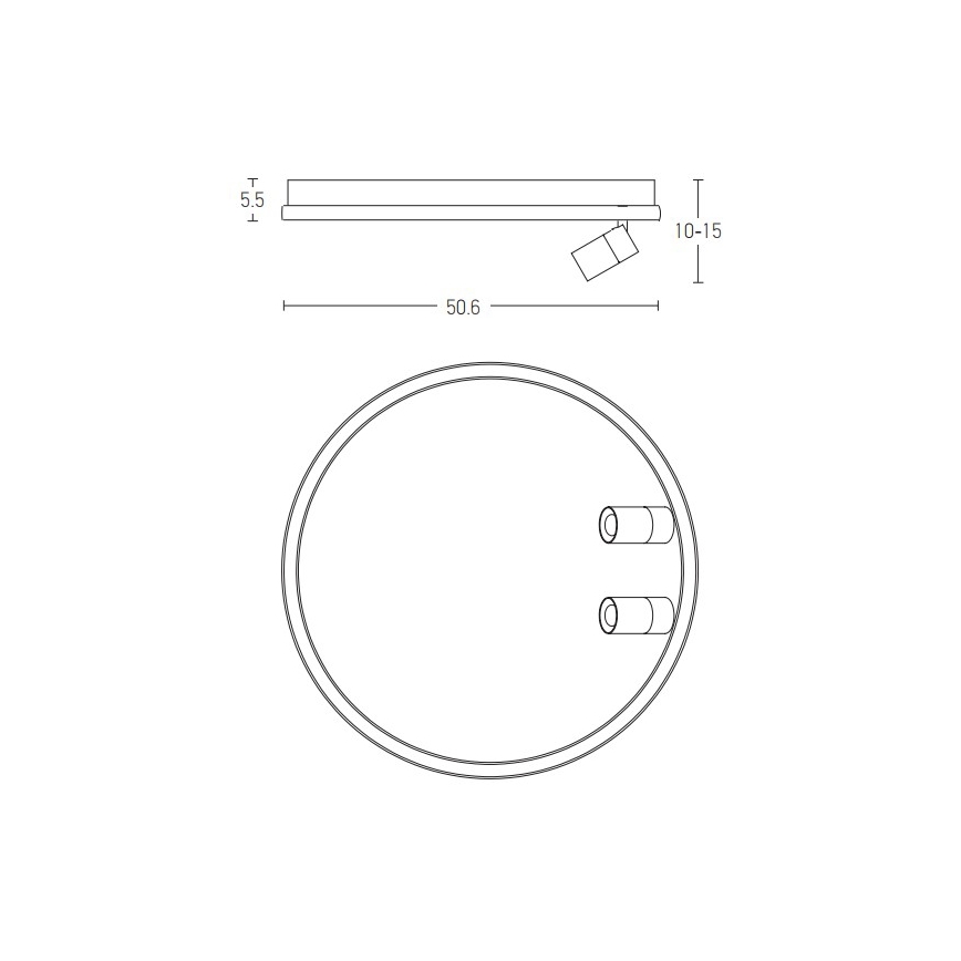 Zambelis 22015 - Himmennettävä LED-kattovalaisin LED/71W/230V valkoinen