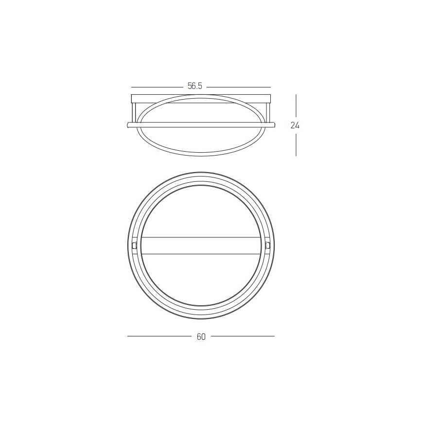Zambelis 22018 - LED-himmennyskattokruunu LED/56W/230V halkaisija 60 cm kulta