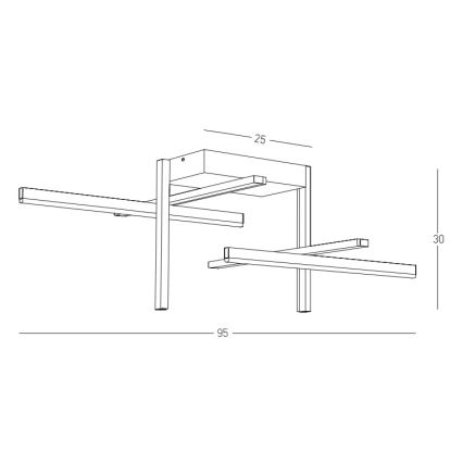 Zambelis 22026 - LED-himmennyskattokruunu LED/46W/230V kulta
