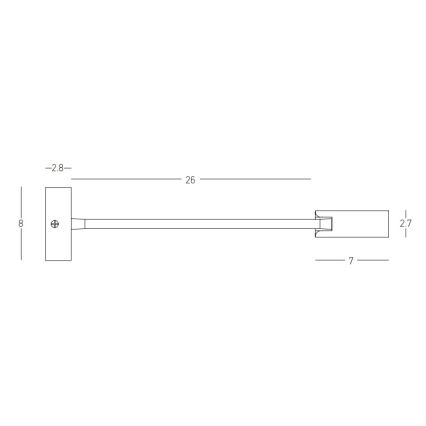 Zambelis 22049 - LED-seinävalaisin LED/3W/230V CRI90 musta