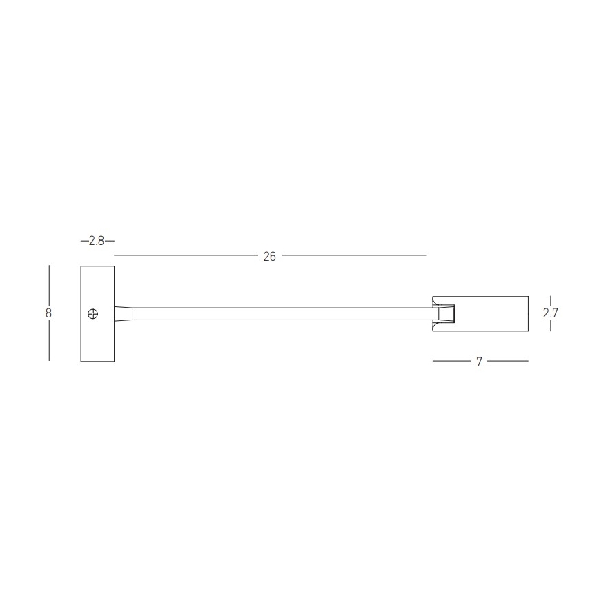 Zambelis 22049 - LED-seinävalaisin LED/3W/230V CRI90 musta
