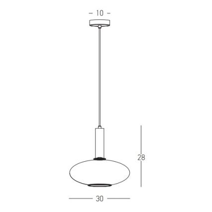 Zambelis 22072 - Kattokruunu johdossa 1xE27/40W/230V halkaisija 30 cm kulta