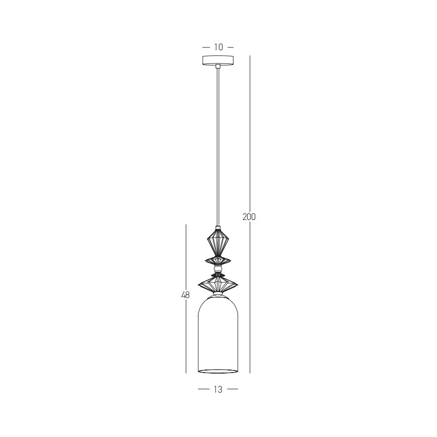 Zambelis 22078 - Kattokruunu johdossa 1xE27/40W/230V