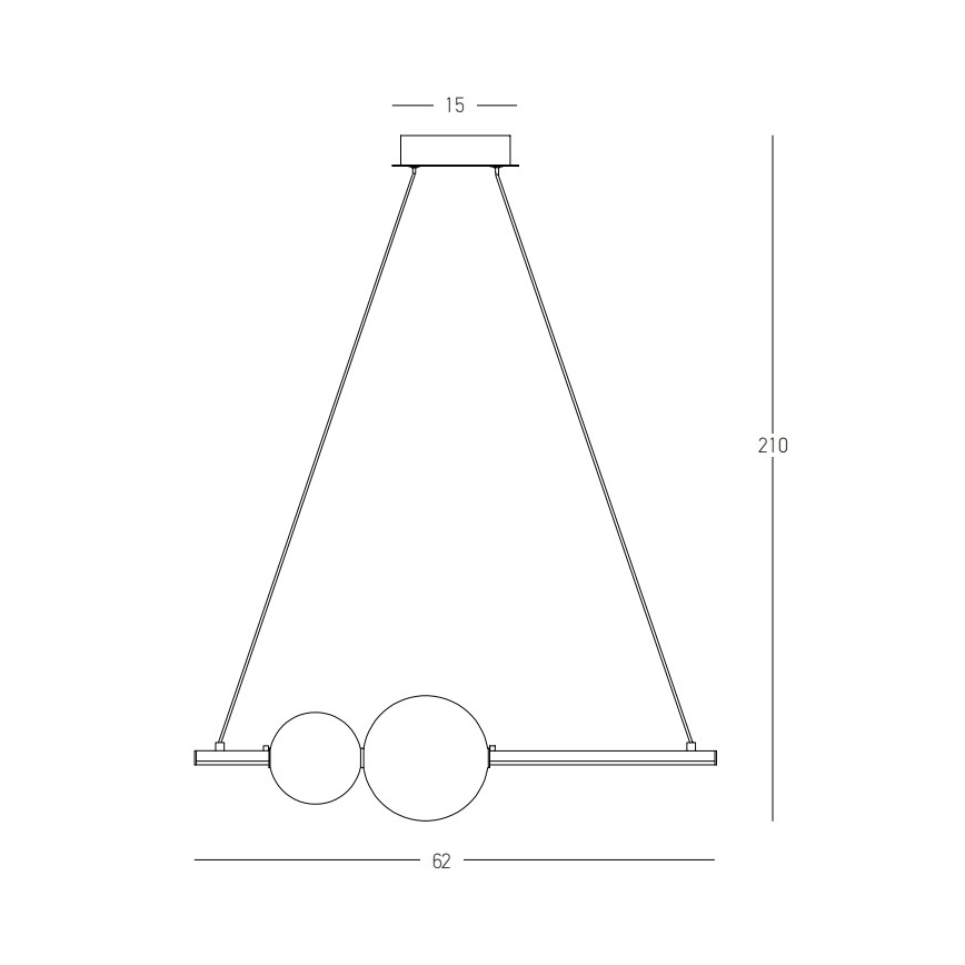 Zambelis 22109 - Himmennettävä LED-kattokruunu johdossa LED/11W/230V musta