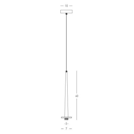 Zambelis 22110 - LED-kattokruunu johdossa LED/3W/230V CRI90 musta