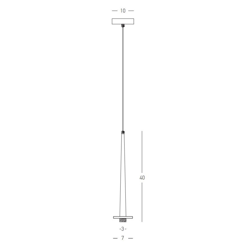 Zambelis 22110 - LED-kattokruunu johdossa LED/3W/230V CRI90 musta