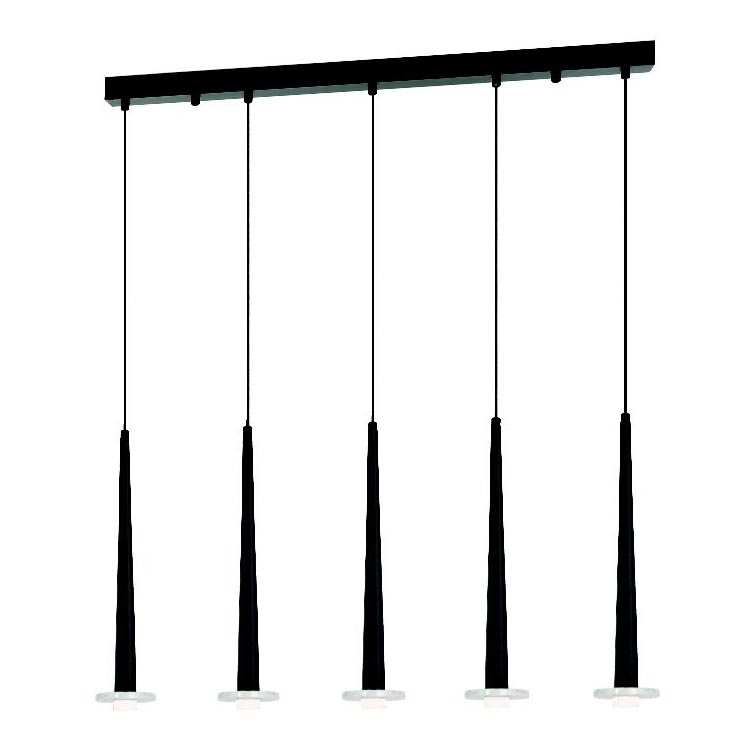Zambelis 22112 - Himmennettävä LED-kattokruunu johdossa 5xLED/3W/230V CRI90 musta