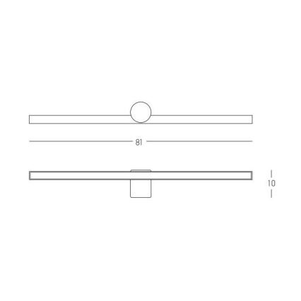 Zambelis 22125 - Kylpyhuoneen LED-peilivalo LED/17W/230V 81 cm IP54
