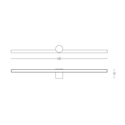 Zambelis 22126 - Kylpyhuoneen LED-peilivalo LED/21W/230V 100 cm IP54