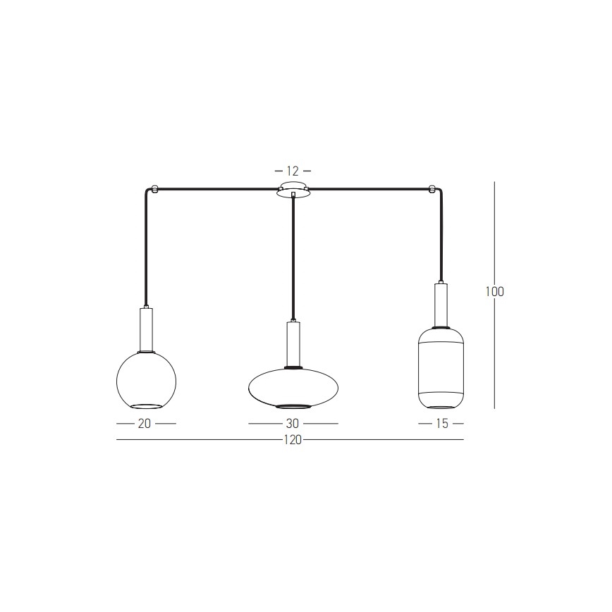 Zambelis 22151 - Kattokruunu johdossa 3xE27/40W/230V hämähäkki kulta