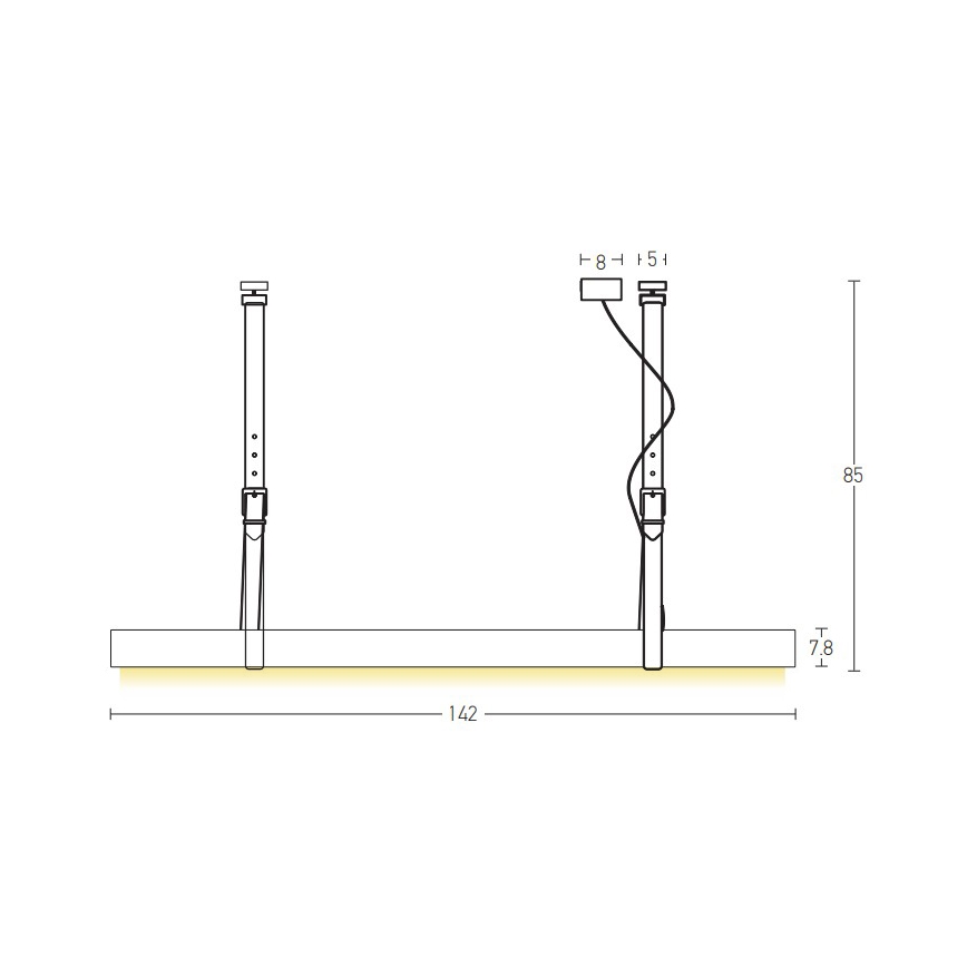 Zambelis 22211 - LED-kattokruunu johdossa LED/45W/230V