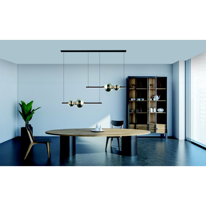 Zambelis 22234 - Himmennettävä LED-kattokruunu johdossa LED/22W/230V musta