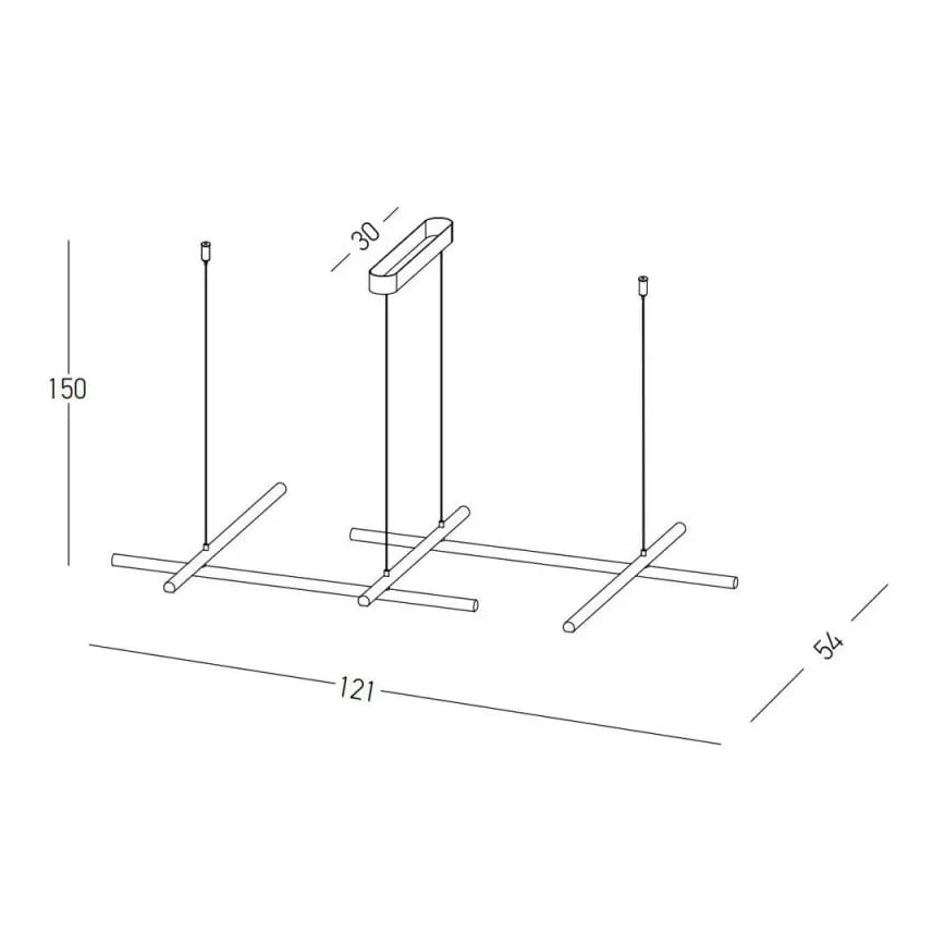 Zambelis 22242 - Himmennettävä LED-kattokruunu johdossa LED/50W/230V kulta