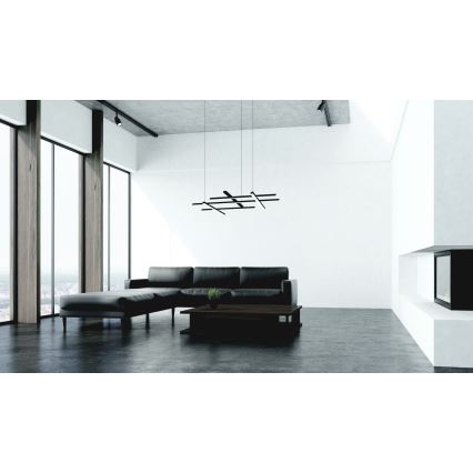 Zambelis 22245 - Himmennettävä LED-kattokruunu johdossa LED/80W/230V musta