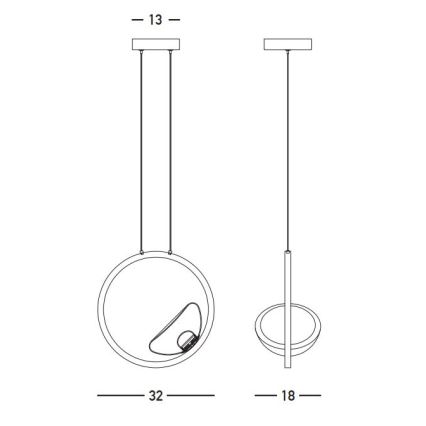 Zambelis 23028 - Himmennettävä LED-kattokruunu johdossa LED/7W/230V 3000K kulta