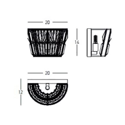 Zambelis 23050 - Kristalliseinävalaisin 1xG9/5W/230V messinki