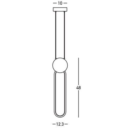 Zambelis 23101 - Himmennettävä LED-kattokruunu johdossa LED/13W/230V 3000K musta