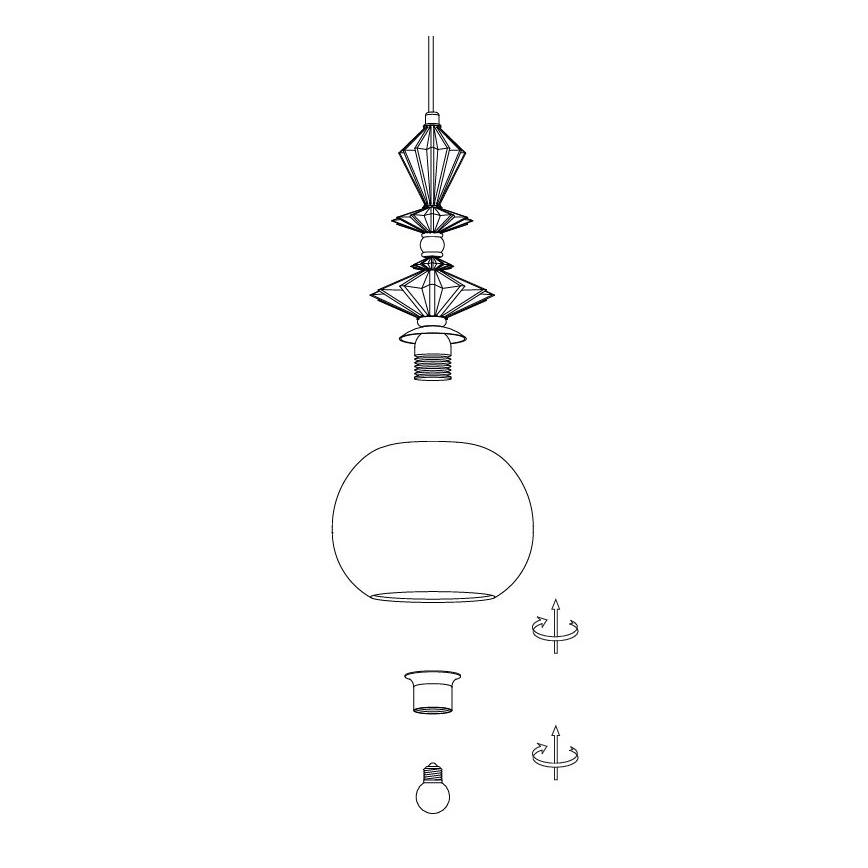 Zambelis A22079 - Varaosa: varjostin kattokruunuun, Ø 21 cm, valkoinen